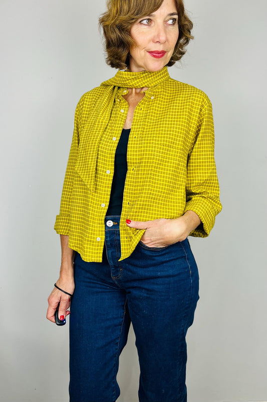 Reworked Vintage Blouse: Handmade Wrap Bow Top, Sustainable Fashion, Unique Bespoke Design,