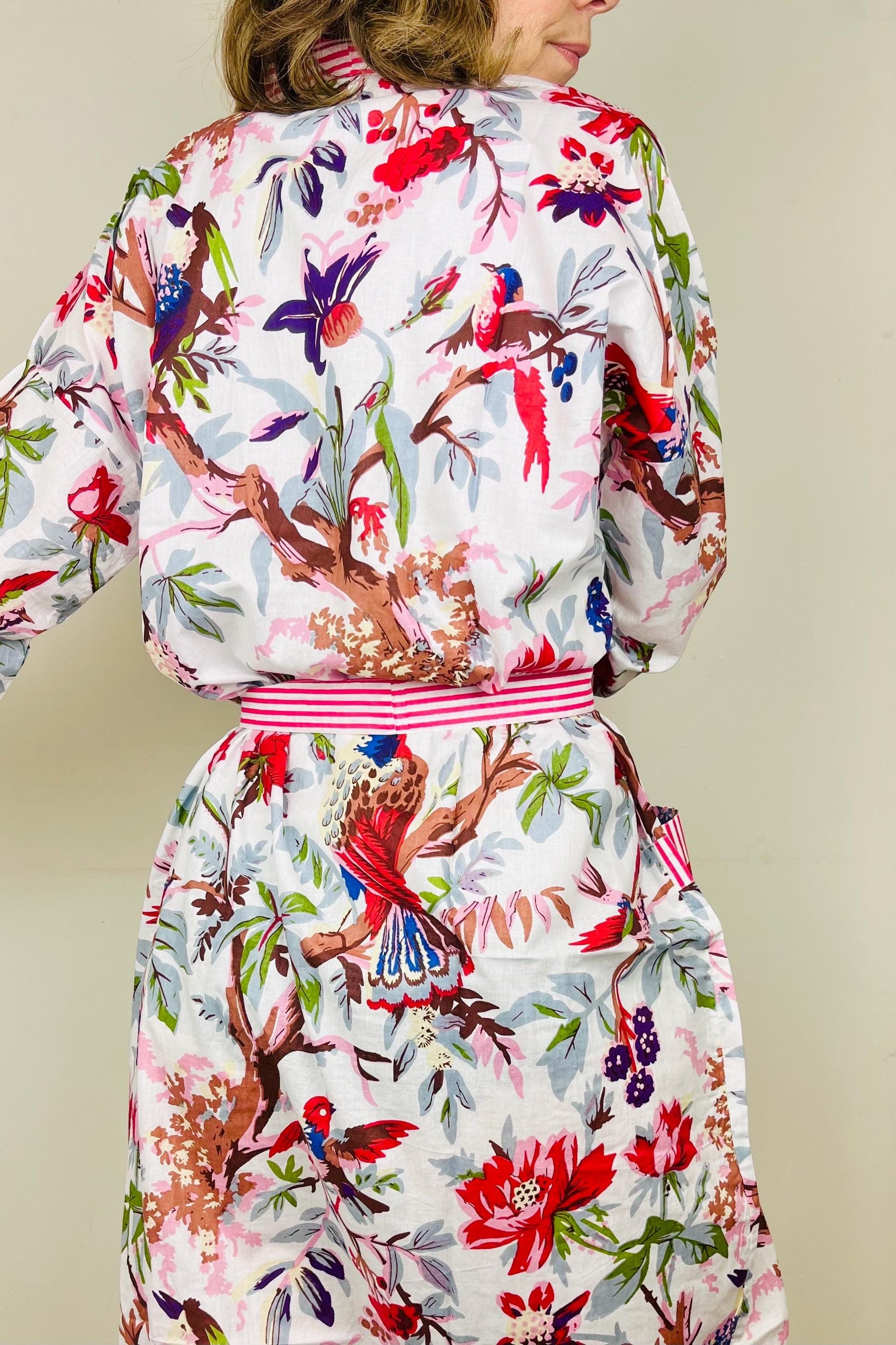 Cotton Kimono Robe | Cotton Dressing Gown | Women's Loungewear | Plus Size | Spa Robe | Wedding Party Bridal Gift | Handmade For Her