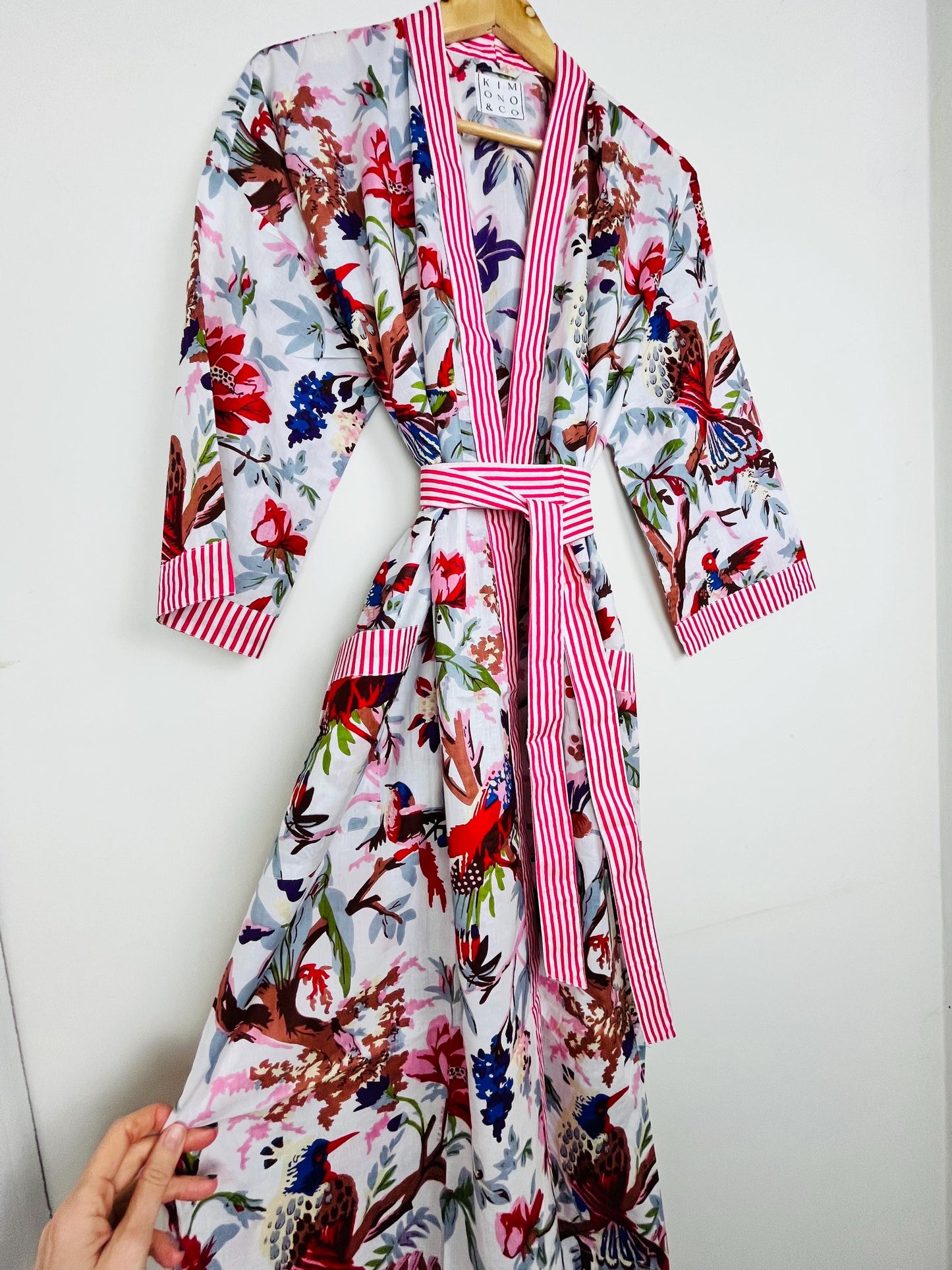 Cotton Kimono Robe | Cotton Dressing Gown | Women's Loungewear | Plus Size | Spa Robe | Wedding Party Bridal Gift | Handmade For Her