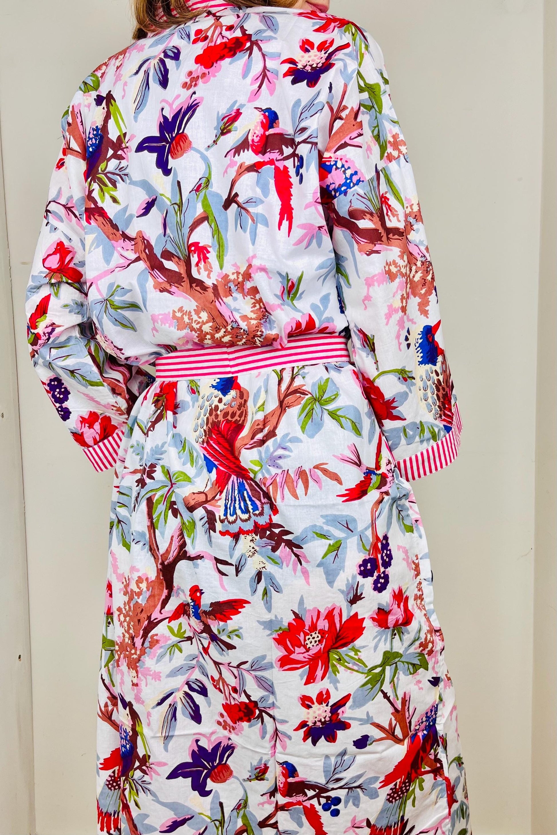 Cotton Kimono Robe | Cotton Dressing Gown | Women's Loungewear | Plus Size | Spa Robe | Wedding Party Bridal Gift | Handmade For Her
