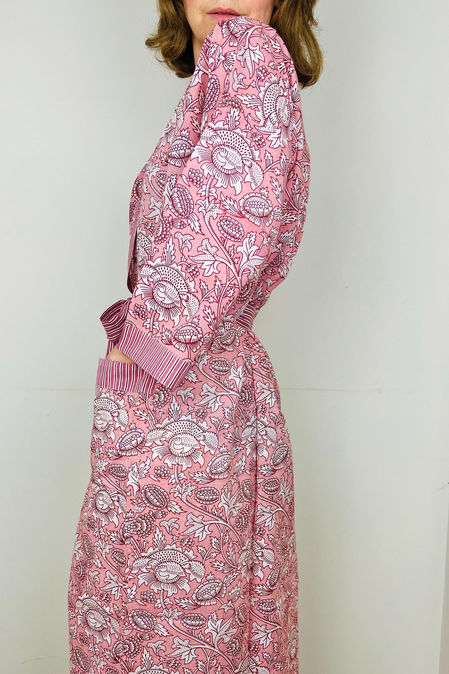 Cotton Kimono Robe | Dressing Gown | Women's Loungewear | Plus Size | Spa Robe | Wedding Party Bridal Gift | Handmade For Her
