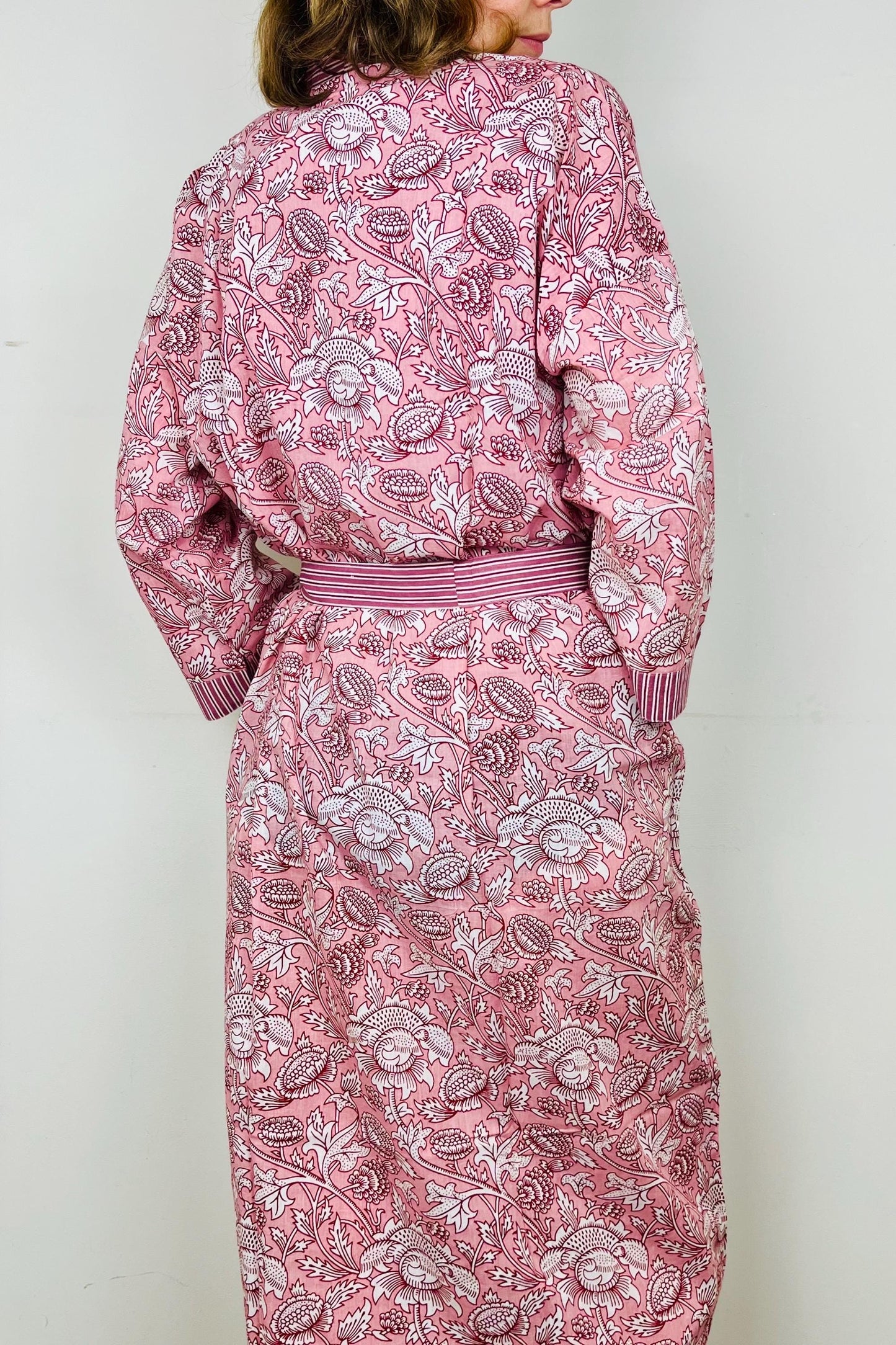 Cotton Kimono Robe | Dressing Gown | Women's Loungewear | Plus Size | Spa Robe | Wedding Party Bridal Gift | Handmade For Her