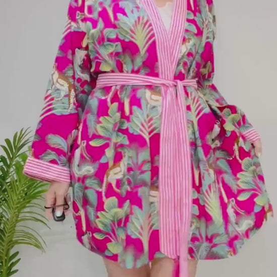 Kimono Robe, Dressing Gown Women, Brides Robe, Womens Dressing Gown, Cotton Dressing Gown, Plus Kimono, Blue Kimono Robe, Plus Size Robe