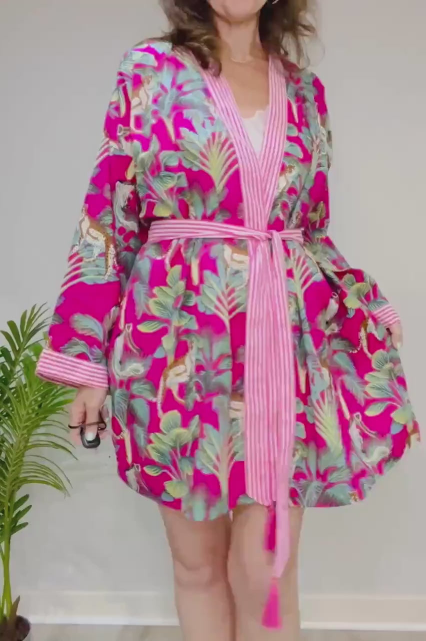 Kimono Robe, Dressing Gown Women, Brides Robe, Womens Dressing Gown, Cotton Dressing Gown, Plus Kimono, Blue Kimono Robe, Plus Size Robe