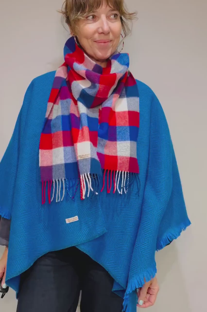 100% Wool Scarf, Yorkshire Wool Wrap, Wool Yarn Scarf, Scarf For Her, Scarf for Him, Wool Scarves, Plaid Scarf, Tartan Wool Scarf,