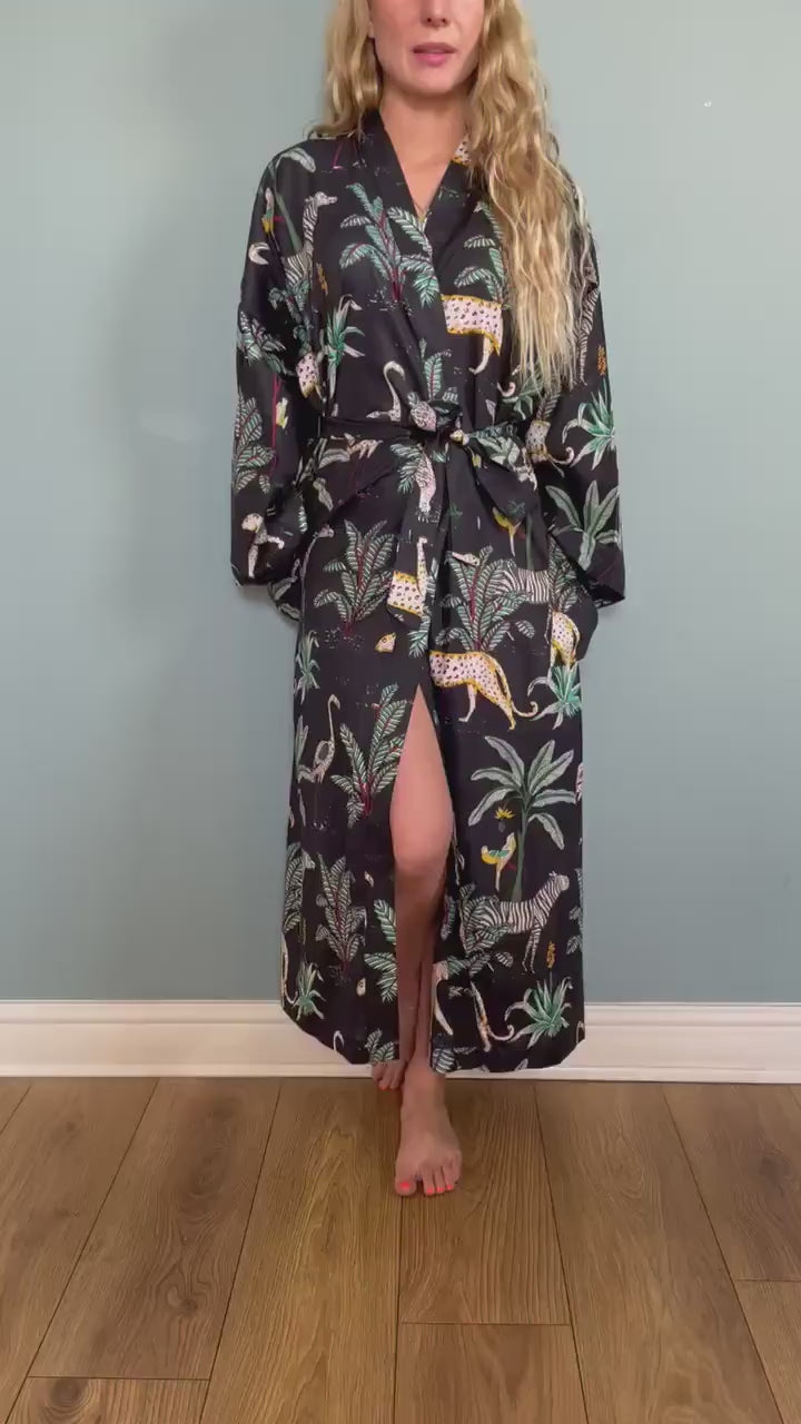 Kimono Robe, Dressing Gown Women, Brides Robe, Womens Dressing Gown, Cotton Dressing Gown, Plus Kimono, Pink Kimono Robe, Plus Size Robe